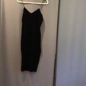 Black velvet dress